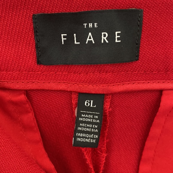 The Flare Red Pants Size 6L - Picture 4 of 6